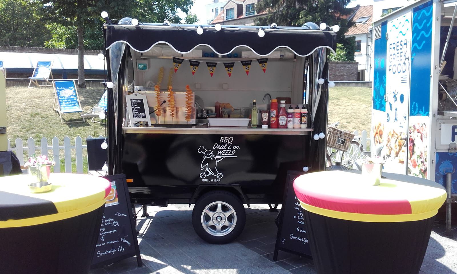 BBQ trailer op groot evenement